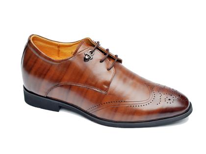 Giày nam cao 6cm HQ617 nâu