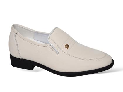 Giày cao nam 7cm màu trắng sần
