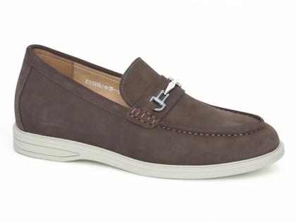 Giày da lộn nam tăng 7cm đế khâu