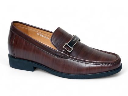 Giày tăng 7cm vân da thật đế khâu