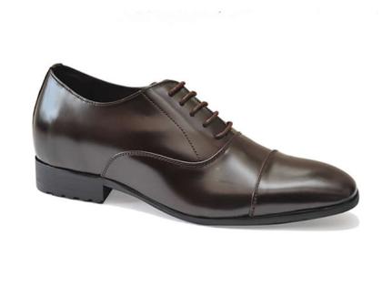 Giày cao 6cm nâu bóng hn957