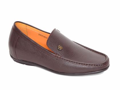 Giày mọi đế cao 6cm nâu sần