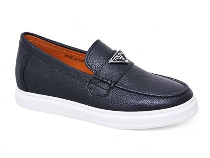 Giày cao nam 6cm da sần đen