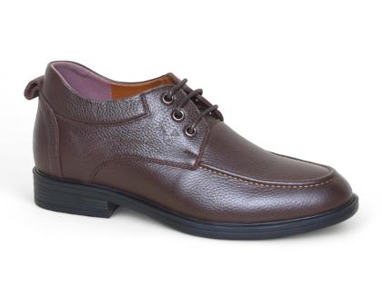 Giày cao nam 8cm da sần nâu