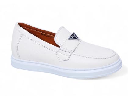 Giày cao nam 6cm màu trắng sần