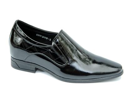 Giày nam cao 7cm da bóng vân kẻ