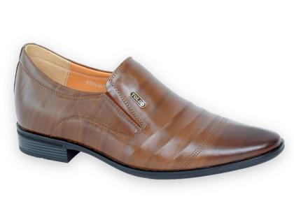Giày nam cao 7cm TD906 Nâu Sần
