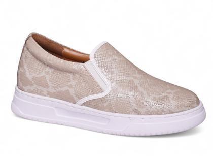 Giày cao 8cm slip on da thật