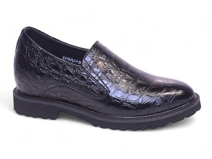 Giày cao nam 10cm da bóng vân cá sấu