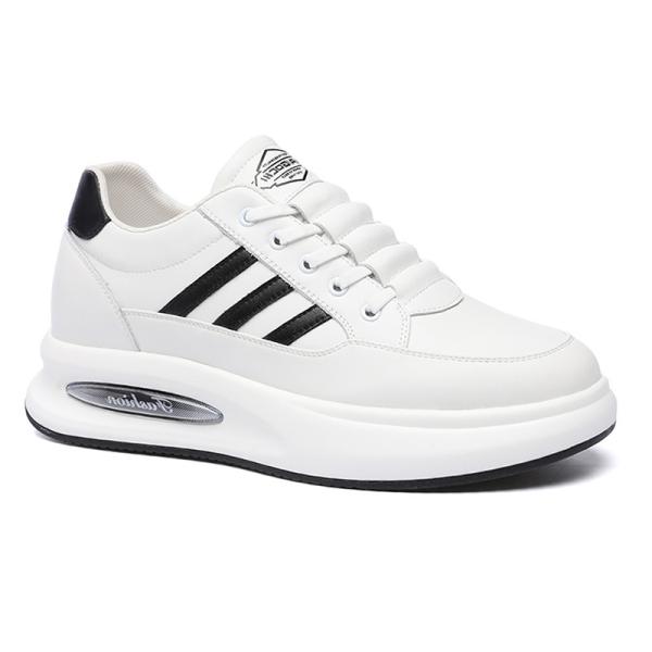 Giày cao 8cm thể thao nam màu trắng