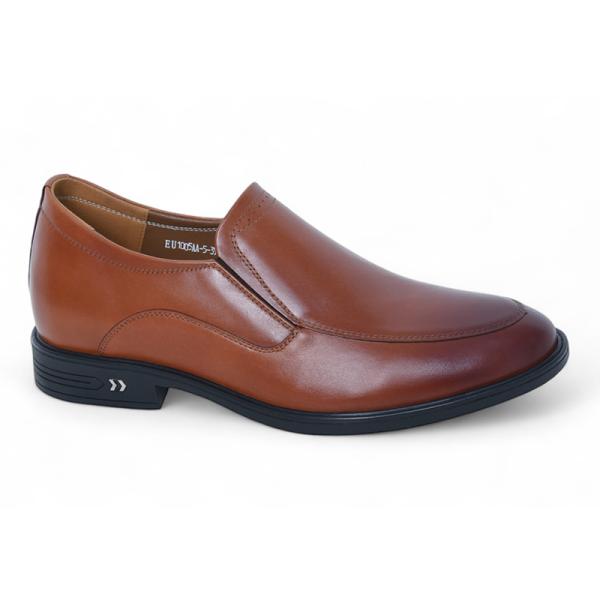 Giày cao 7cm da thật màu nâu bò