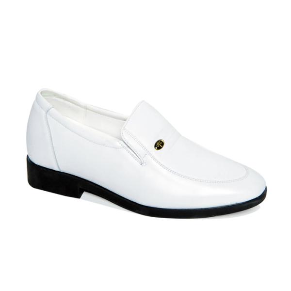 Giày cao nam 7cm màu trắng 