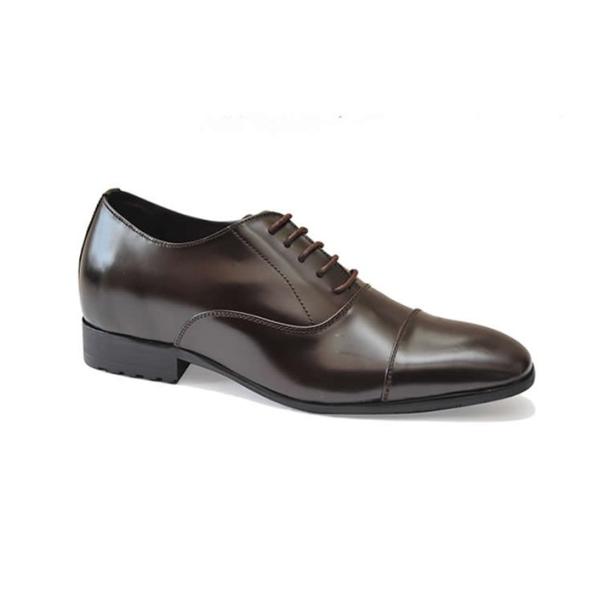 Giày cao 6cm nâu bóng hn957