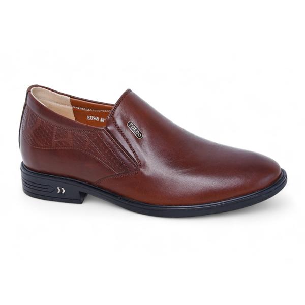 Giày cao nam 7cm màu nâu da sáp