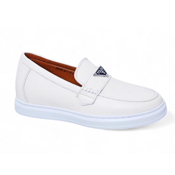 Giày cao nam 6cm màu trắng sần