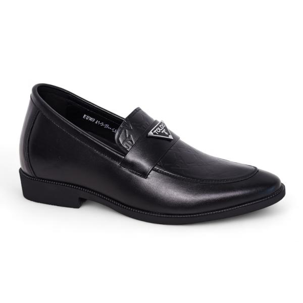 Giày lười cao 8cm da thật