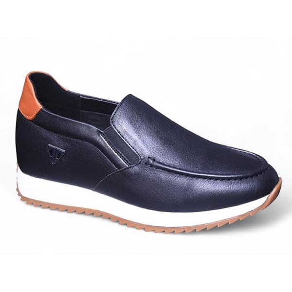 Giày cao 8cm màu đen da thật