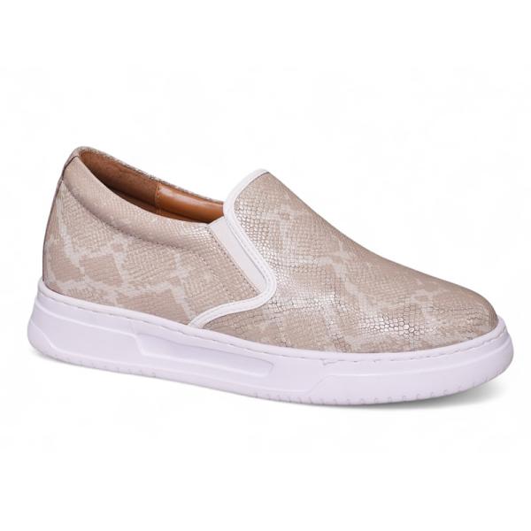 Giày cao 8cm slip on da thật