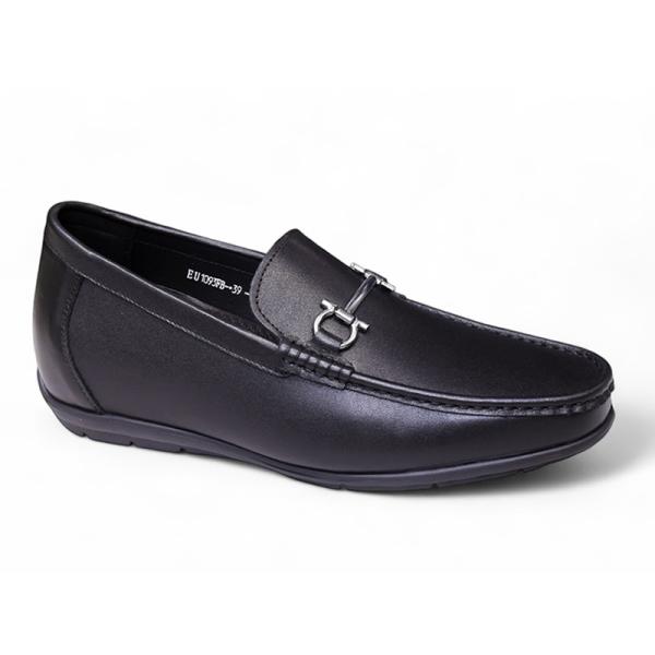 Giày lười cao 6cm da thật đế khâu