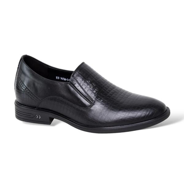 Giày cao nam 7cm da thật vân kẻ
