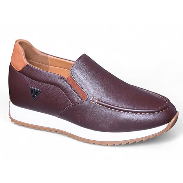 Giày cao 8cm màu nâu da thật
