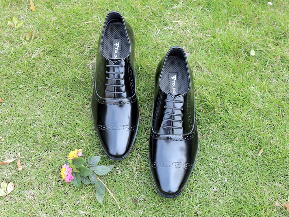 Giày nam oxford da bóng cao 7cm 1