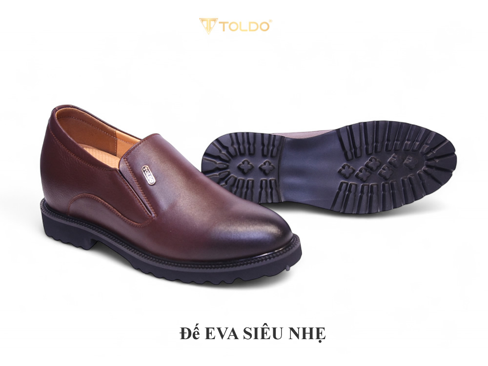 Giày lười cao 10cm cho nam da mềm nhẹ 10