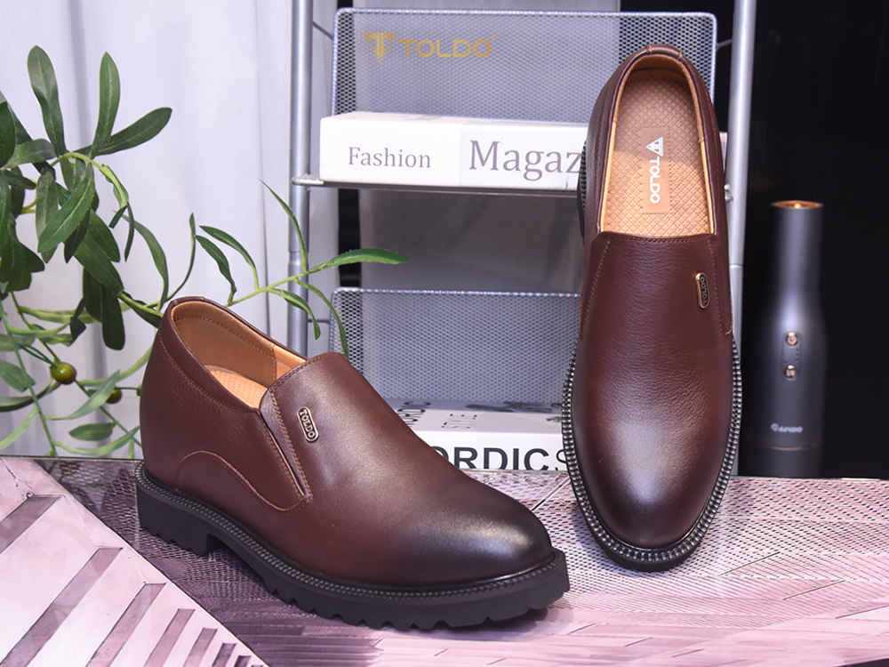 Giày lười cao 10cm cho nam da mềm nhẹ 2