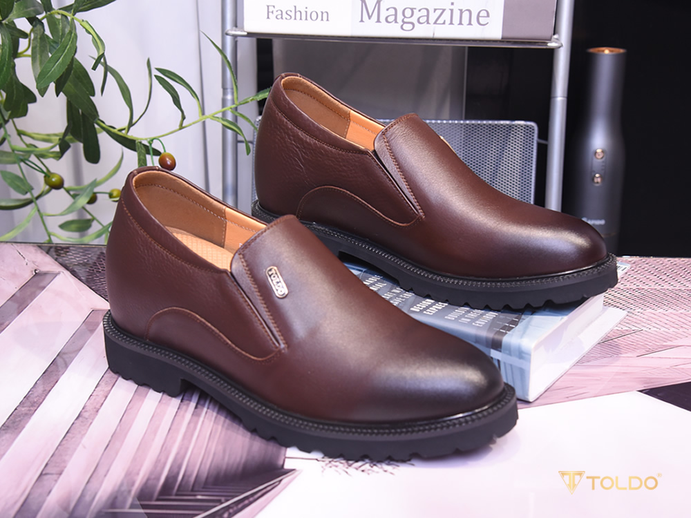 Giày lười cao 10cm cho nam da mềm nhẹ 12