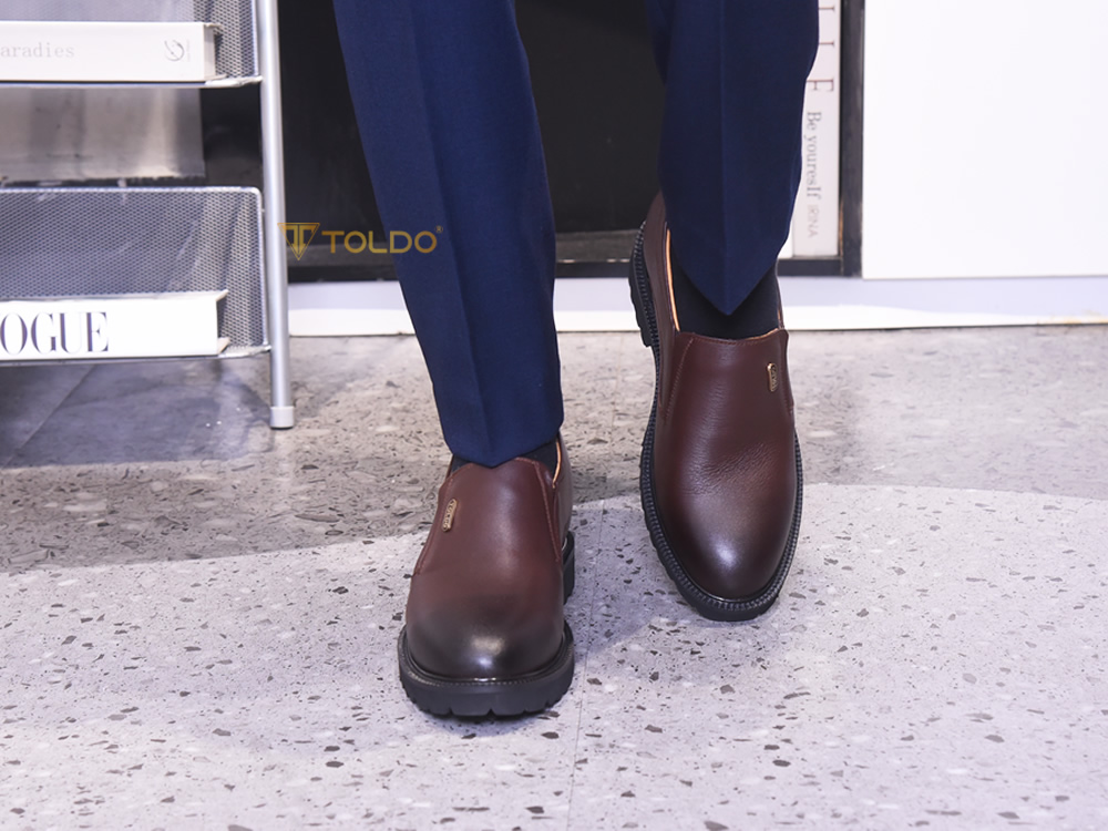 Giày lười cao 10cm cho nam da mềm nhẹ 3