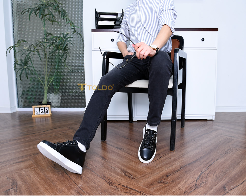 Giày sneaker tăng 8cm chiều cao nam