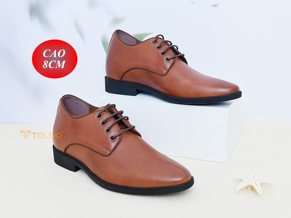 Giày tây tăng 8cm chiều cao cho nam