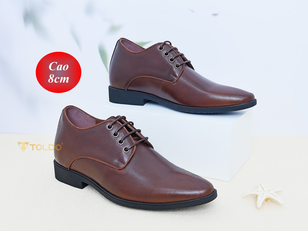 Giày derby tăng 8cm chiều cao