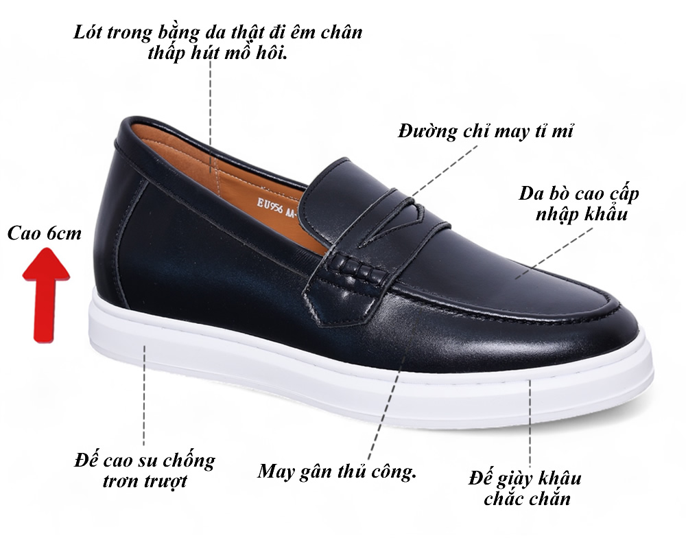 Giày cao nam 6cm mẫu mới