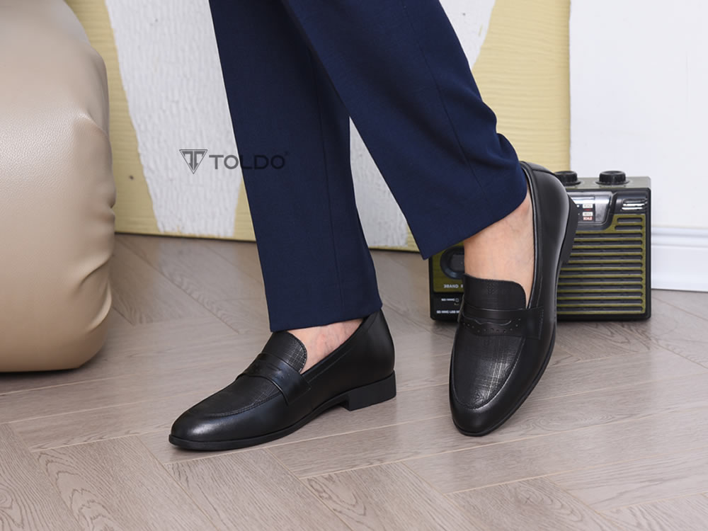 Giày cao 6cm loafer da mềm