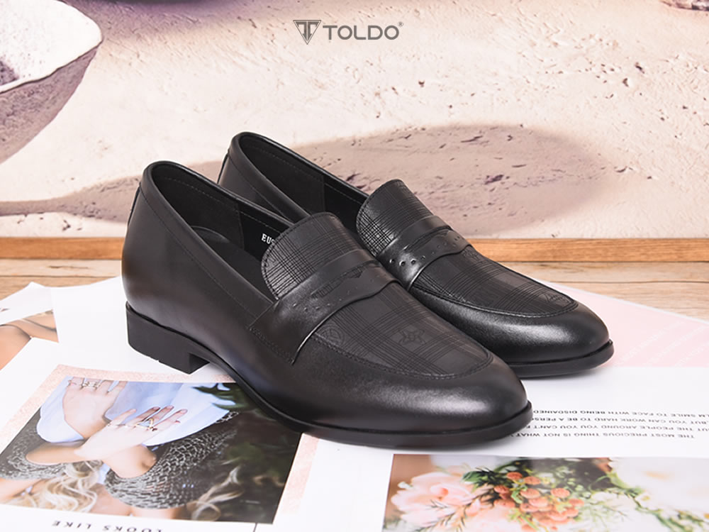 Giày cao 6cm loafer da mềm