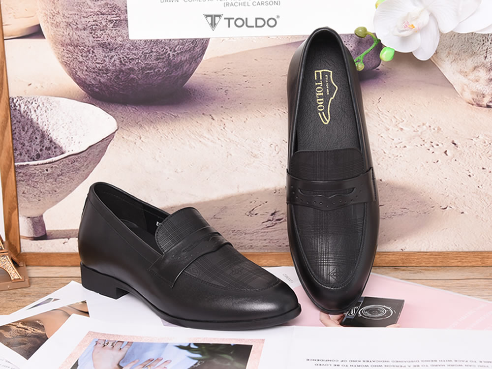 Giày cao 6cm loafer da mềm