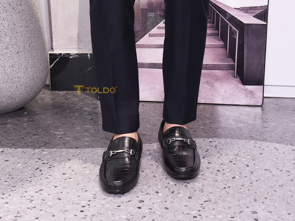 Giày mọi nam cao 6cm - đế khâu