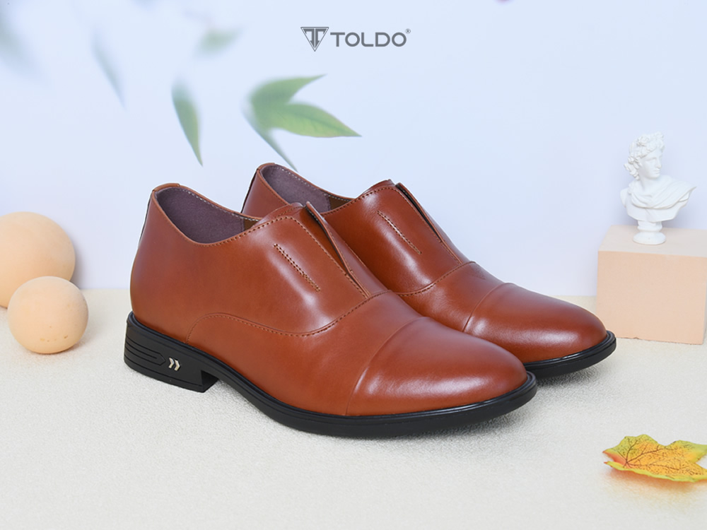 Giày nam oxford cao 7cm không buộc dây