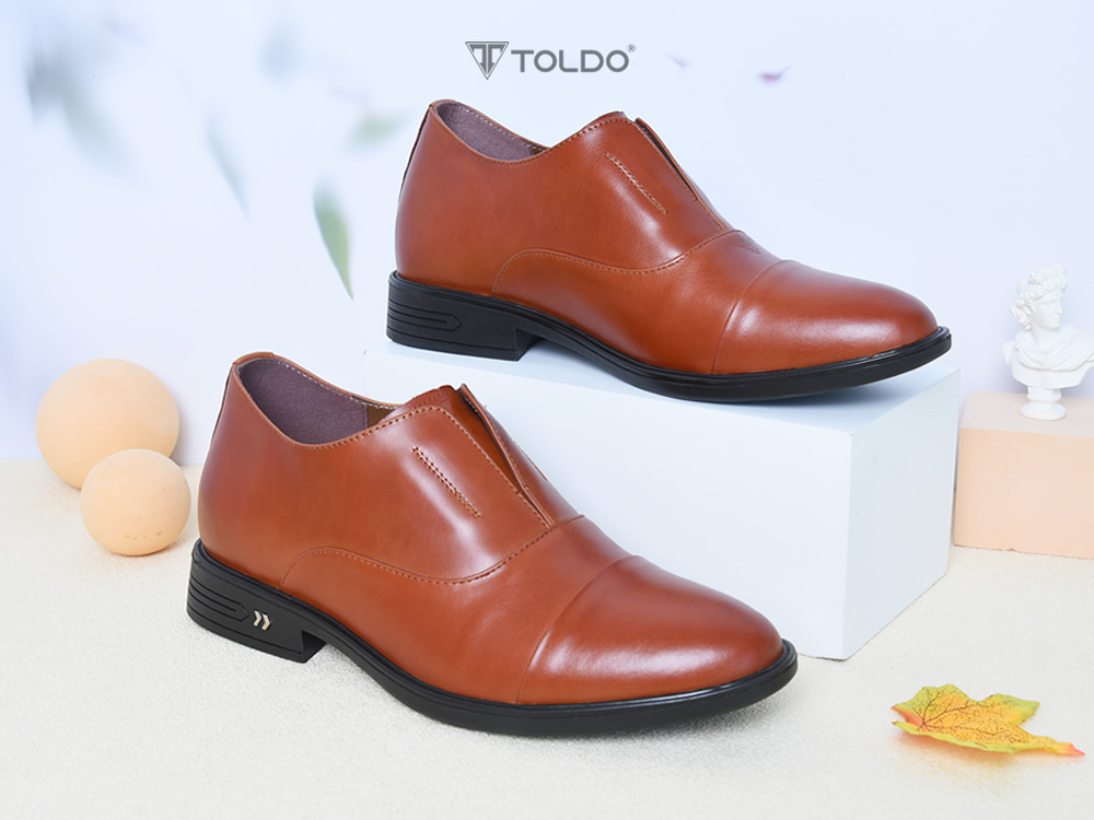 Giày nam oxford cao 7cm không buộc dây