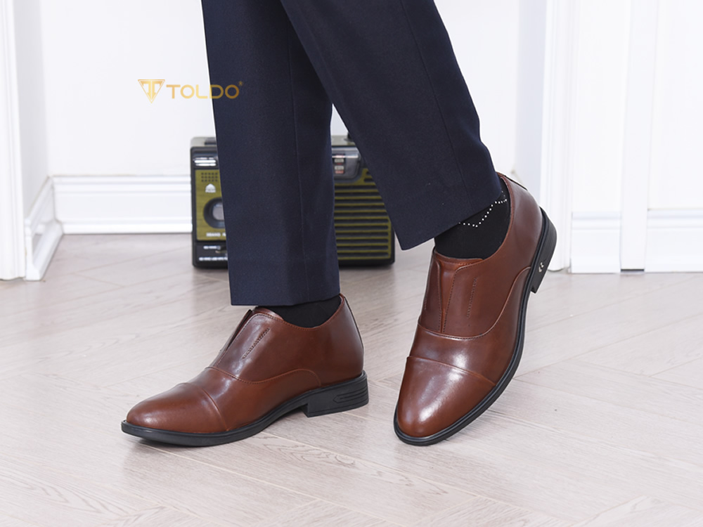 Giày tăng 7cm oxford không buộc dây