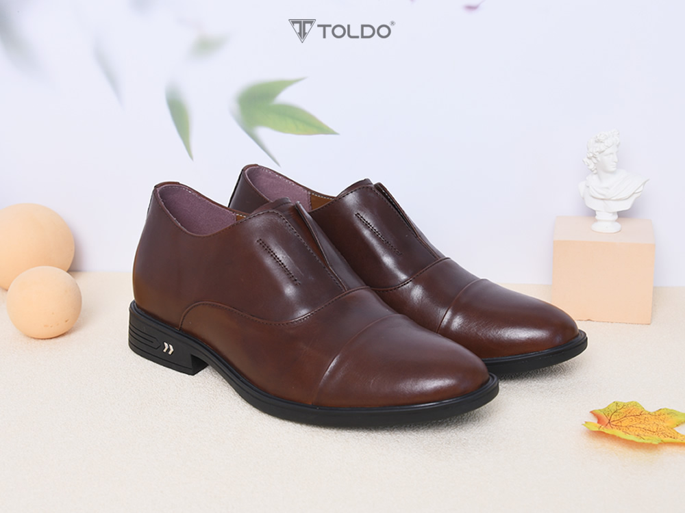 Giày tăng 7cm oxford không buộc dây