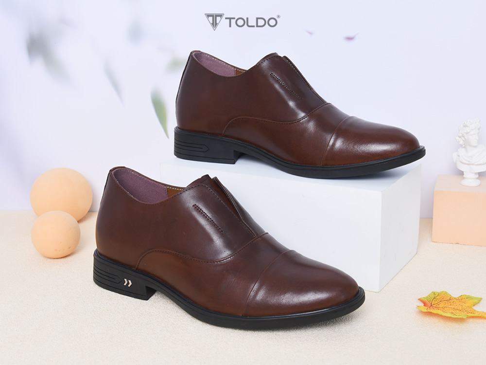 Giày tăng 7cm oxford không buộc dây