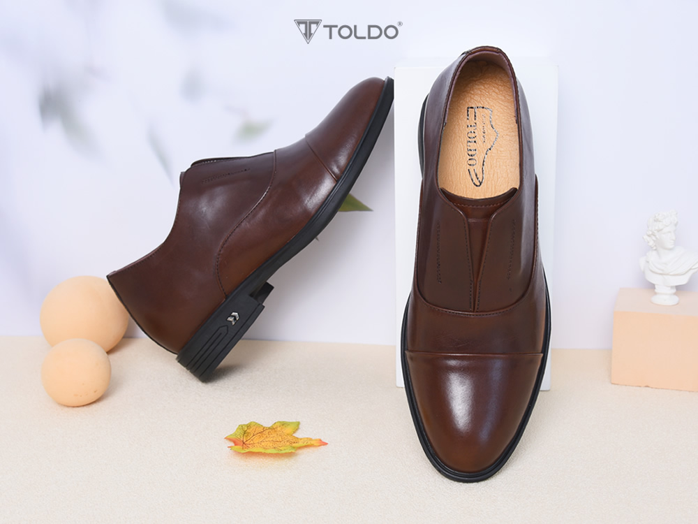 Giày tăng 7cm oxford không buộc dây