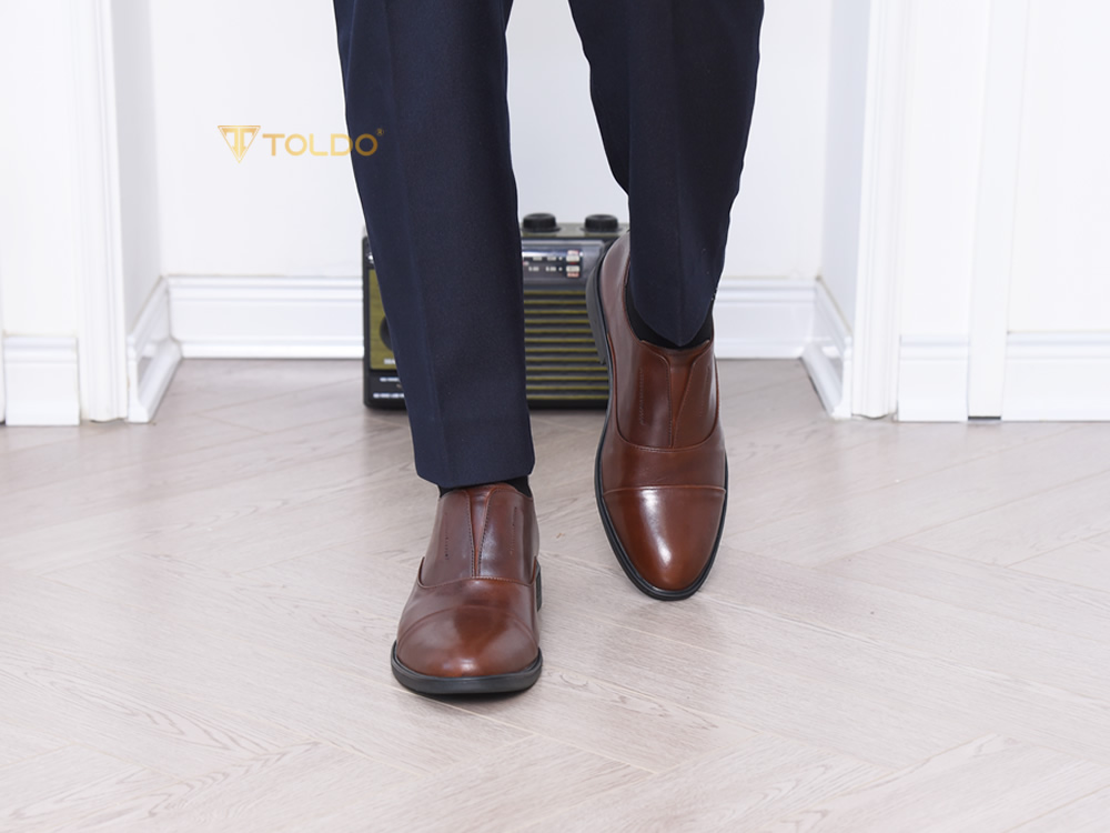 Giày tăng 7cm oxford không buộc dây