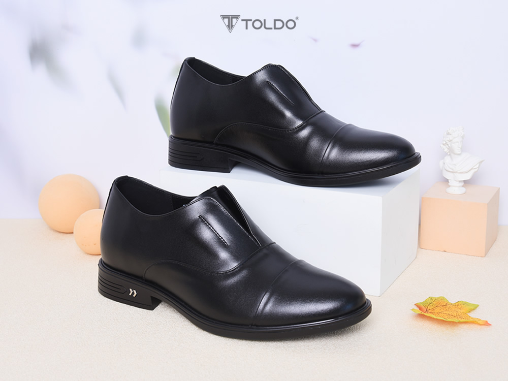 Giày cao 7cm oxford không buộc dây