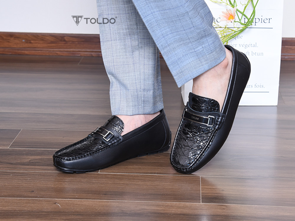 Giày mọi cao 6cm da thật đế khâu