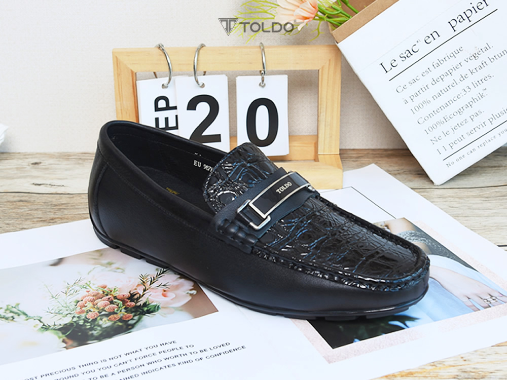 Giày mọi cao 6cm da thật đế khâu