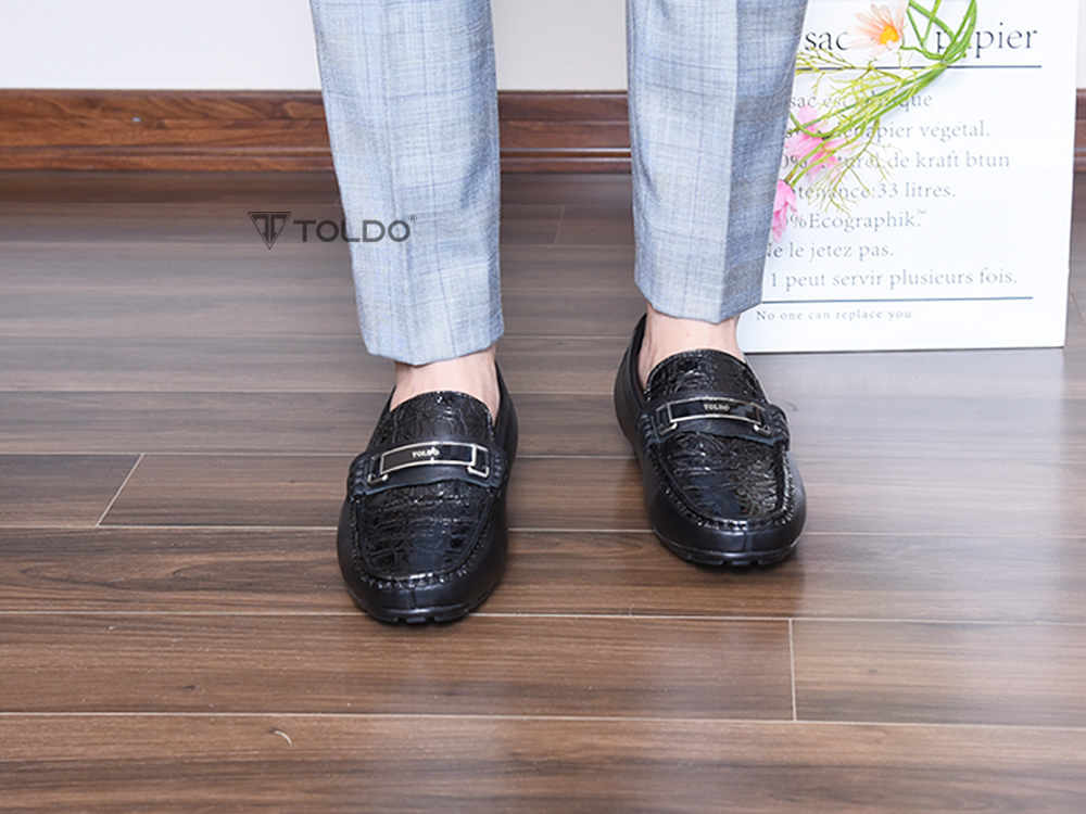 Giày mọi cao 6cm da thật đế khâu