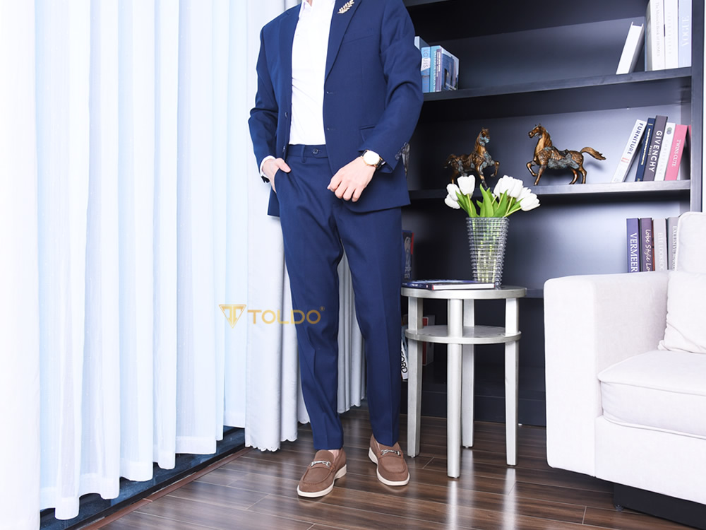 Giày da lộn nam tăng 7cm đế khâu